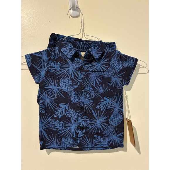 NWT Stitch & Stone Tropical Outfit - Blue Pineapples - 18M - Picture 1 of 3